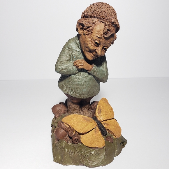 Tom Clark Art Vtg Ollier Tom Clark Garden Gnome W Butterfly Statue